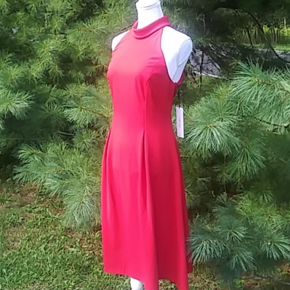 Sale!!! Calvin Klein Red Midi Dress - Picture 4 of 11